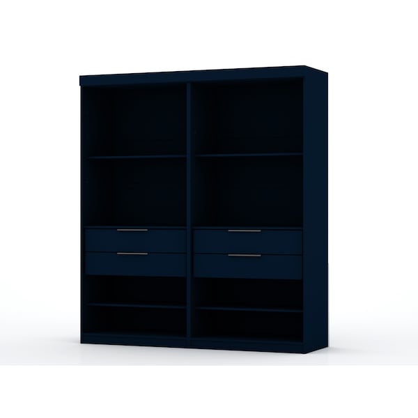Manhattan Comfort Mulberry Open 2 Sectional Closet, Tatiana Midnight Blue 112GMC4 - main